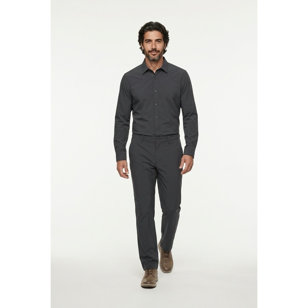 Eddie Bauer Mens Bundle Black Tan Chino Pants 2 Pack Tan Gray 40x32 Stretch